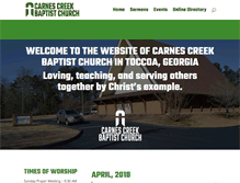 Tablet Screenshot of carnescreekbc.org